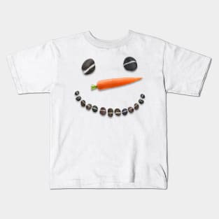 Snowman Face Kids T-Shirt